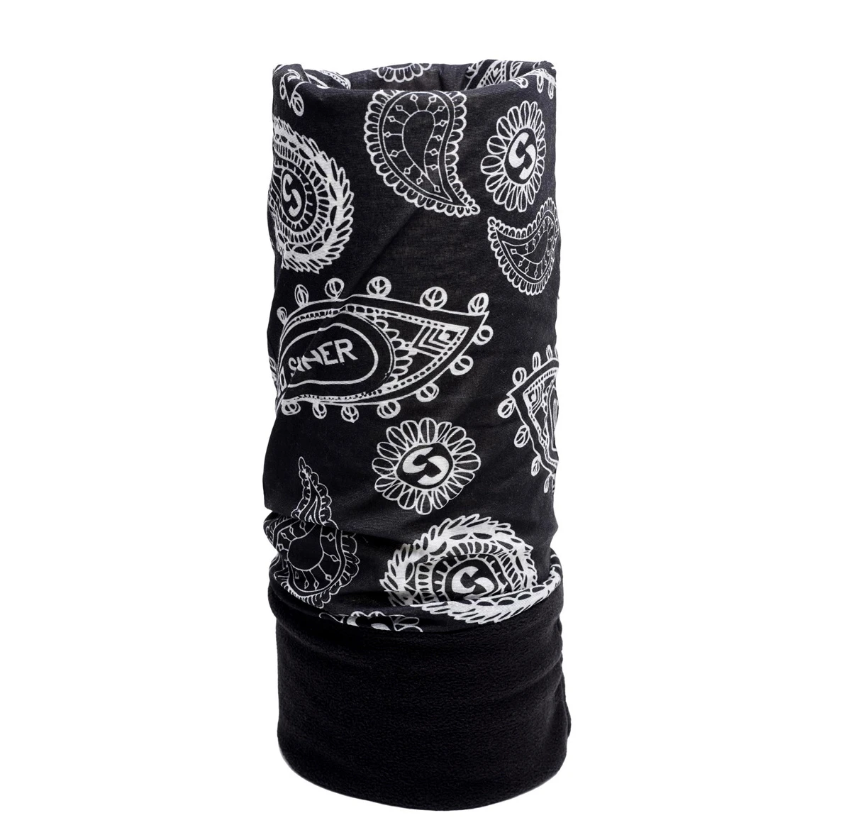 Sinner Fleece Bandana 'Black Paisley' - Black White 5 Sinner Fleece Bandana 'Black Paisley' - Black White - Afbeelding 5
