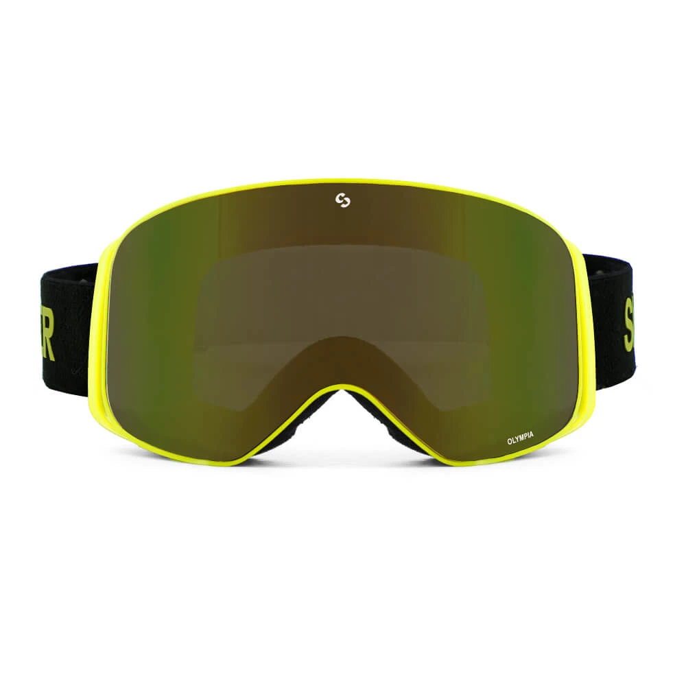 Sinner Olympia Skibril - Matte Neon Yellow | Double Full Orange Mirror (Cat. 3) 6 Sinner Olympia Skibril - Matte Neon Yellow | Double Full Orange Mirror (Cat. 3) - Afbeelding 6