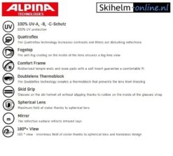 Alpina S Pheos Q Skibril - Black Matt | Quatroflex Mirror Gold (Cat.2) -SINNER Verkoopwinkel image 233