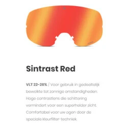 Sinner Olympia+ Skibril - Matte Light Grey - Double Red Sintrast Lens (Cat. 2) -SINNER Verkoopwinkel image 355