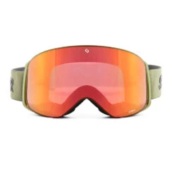 Sinner Olympia Skibril | Matte Moss Green | Double Full Red Mirror -SINNER Verkoopwinkel image 597