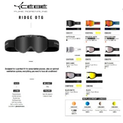 Cébé Ridge CBG282 OTG Skibril - Dark Blue Camo | Photochromic VPA Flash Red Cat.1-3
