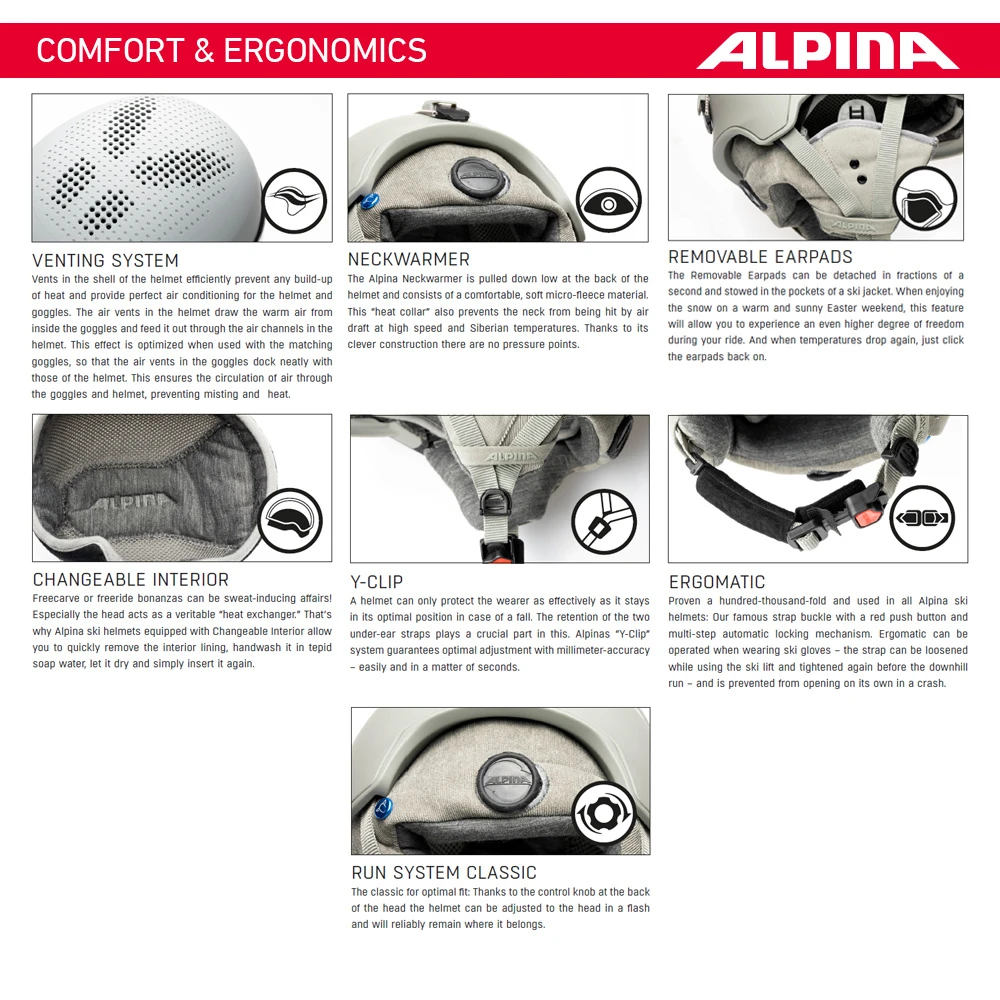 Alpina Alto Q Lite Skihelm Met Vizier | Moon Grey Matt | Quatroflex Lite S2 9 Alpina Alto Q Lite Skihelm Met Vizier | Moon Grey Matt | Quatroflex Lite S2 - Afbeelding 9